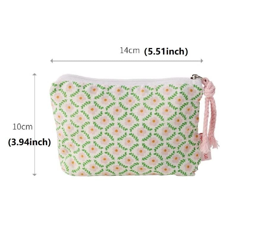 Miniatura 4 de Coquette - Bolsa de maquillaje estética, bolsa de maquillaje pequeña, bolsa de maquillaje para monedero, bolsa de cosméticos de pana para mujer