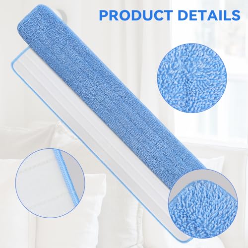 Image of 48 inch Microfiber Pad for Rubbermaid Commercial 48 Inch Mop Head - 4 Pack Replacement Wet & Dry Commercial Reusable Cleaning Mop Refills Fit for Any Microfiber Flat Mop System 48 inch