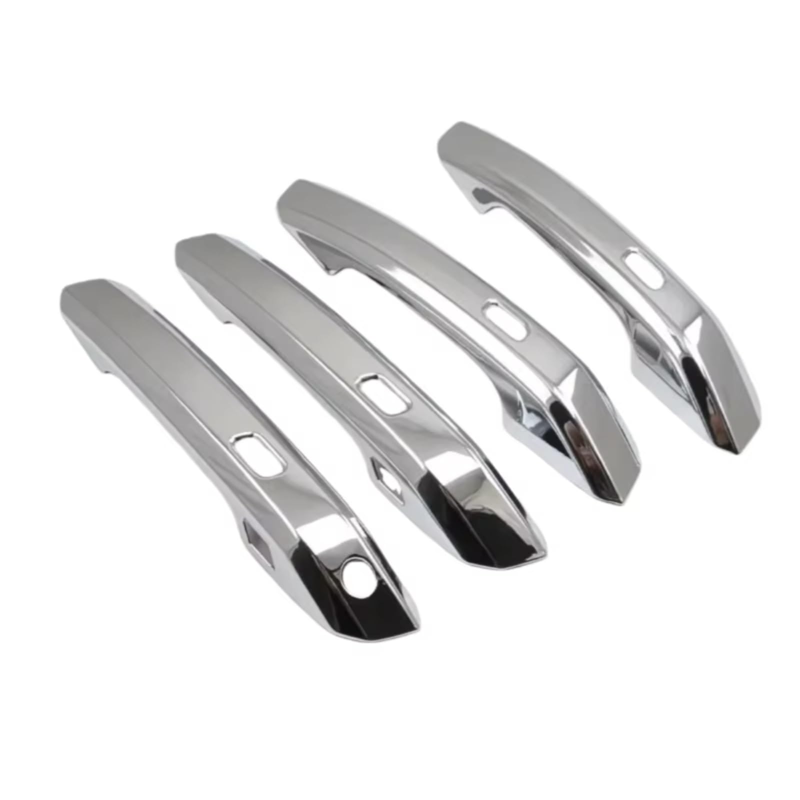 Qdzvalumv Silver Car Door Handles Cover Shell Compatible With A4 B9 2017-2025 For Q5 2018-2025 Car Door Handle Cover Trim Stickers Set Replacement Accessories(Silver)