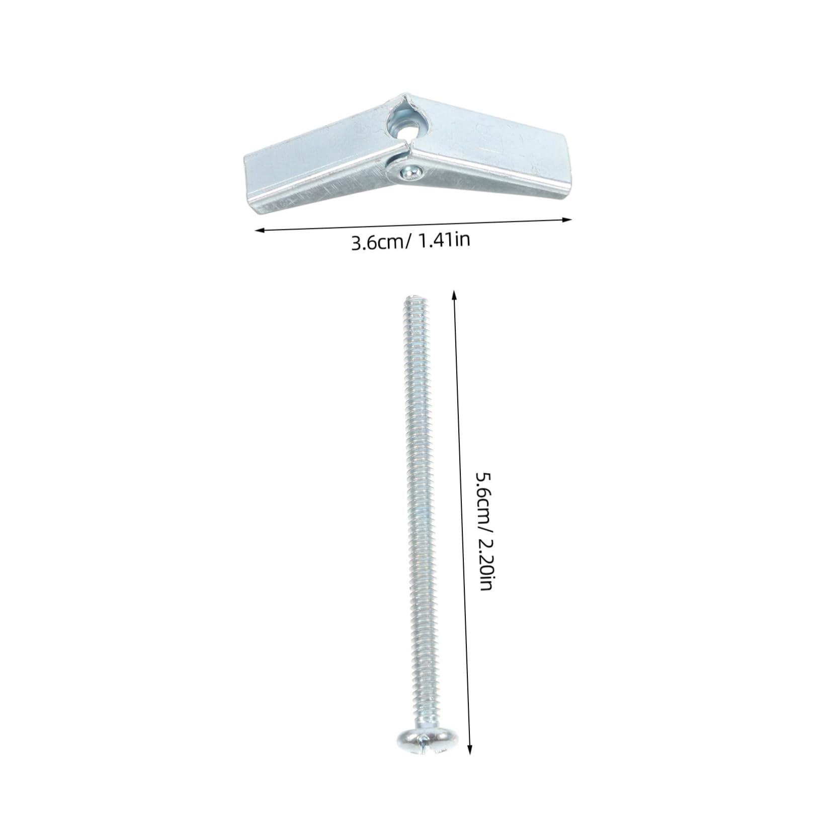 SOLUSTRE Drywall Anchor Toggle Bolts Set 60pcs Galvanized Steel Heavy Duty Mounting Kit