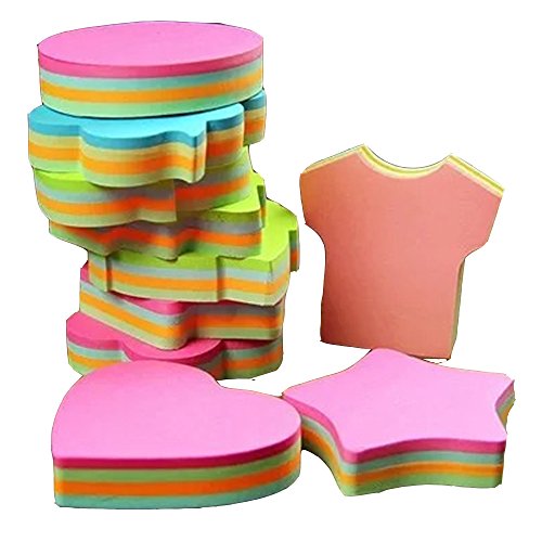 Colorful Sticky Notes In 10 Different Shapes, Separate Packing,Bundle Pack - 10 Pads 100 Sheets Per Pads (1000 Sheets!) #TOP10
