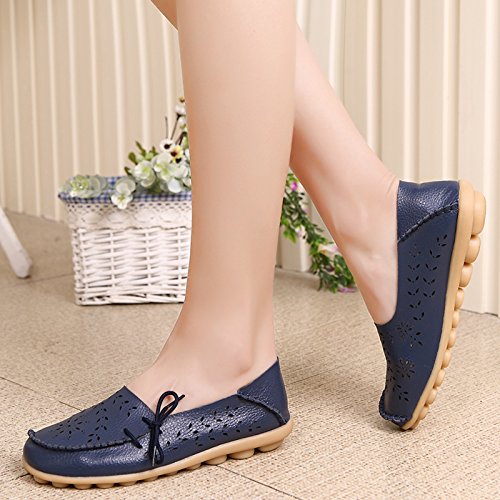 Image of VenusCelia Women's Breathable Comfort Walking Office Flat Loafer