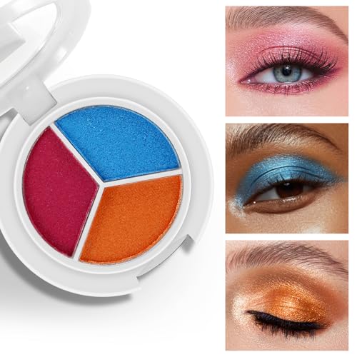 Boobeen 3 Colour Eyeshadow Palette, Highly Pigmented Palette for Make Up, Easily Mixed Powders with Mirror, Party Makeup to Brighten Eyes Area - Image 7
