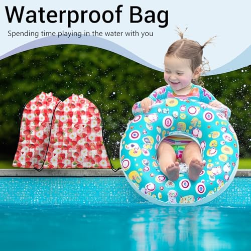 Image of Gymnastics Grip Bag Waterproof Gymnastics Pouch Stawberries Daisy String Bag for Gym