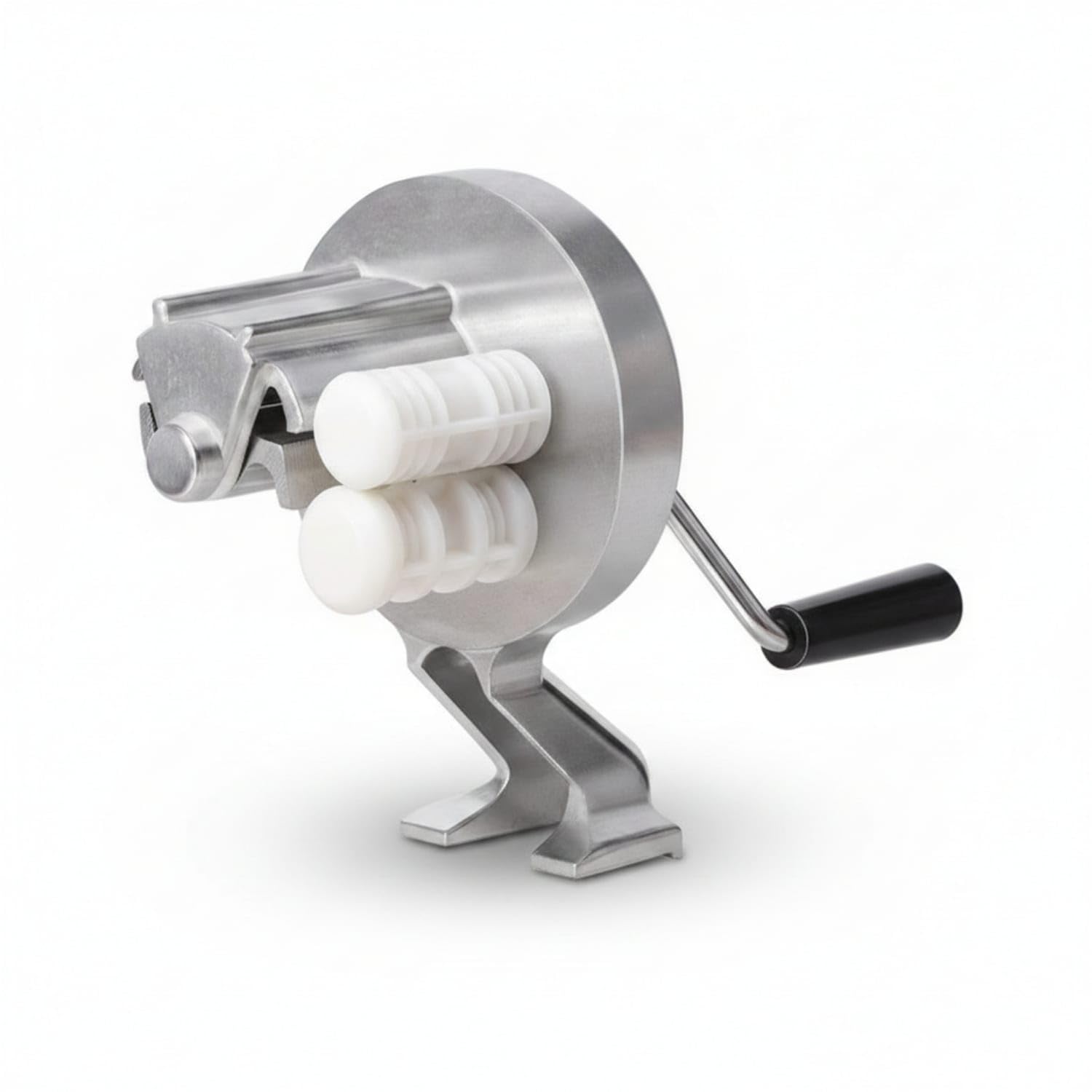 Aluminum Alloy Hand Crank Pasta Machine Natural Finish Manual Noodle Maker White Rollers Tabletop Pasta Roller, Color Box-image-17