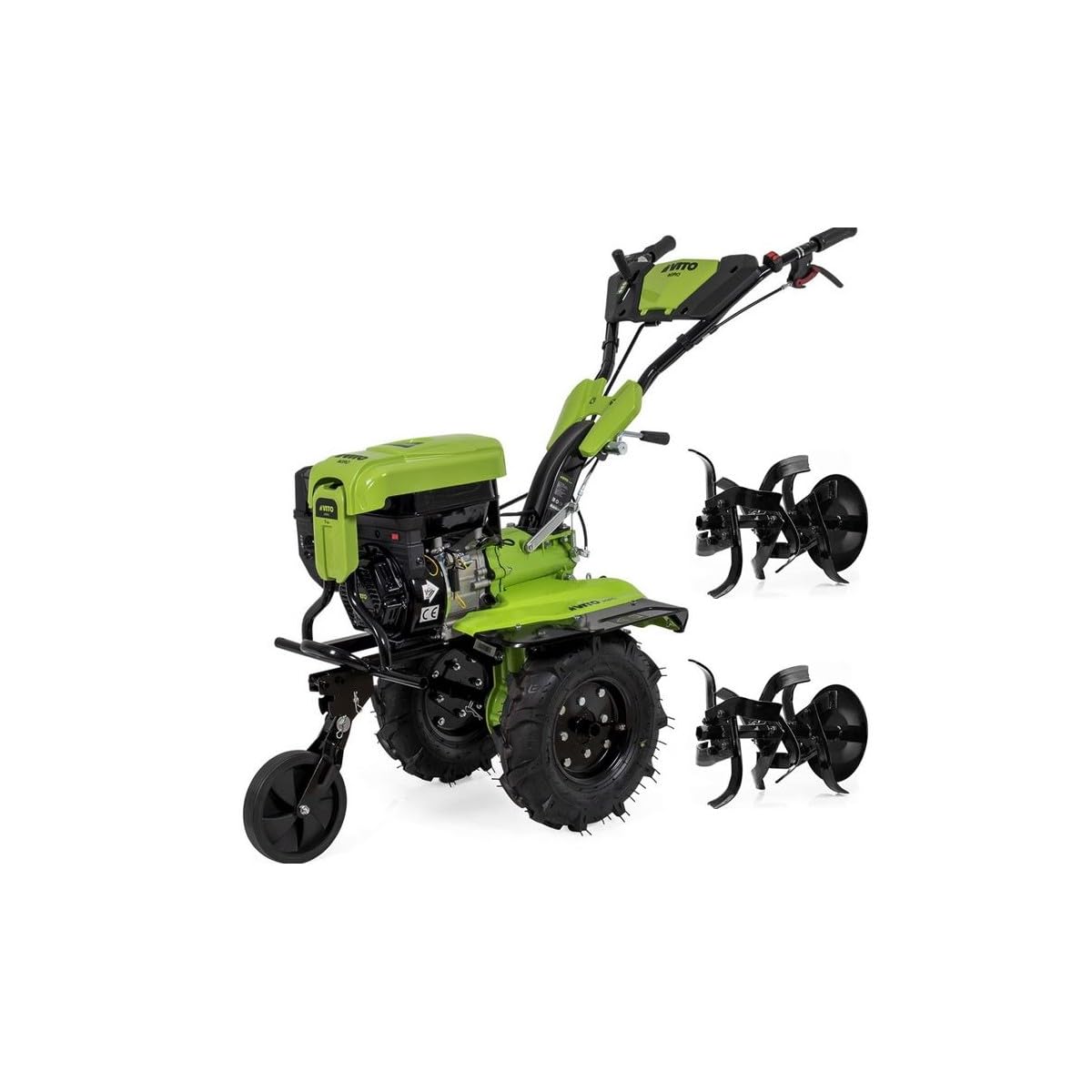 VITO – Motocultor de gasolina 7CV 4T 5200W 212 cm3 Motobinosa con fresas y topes