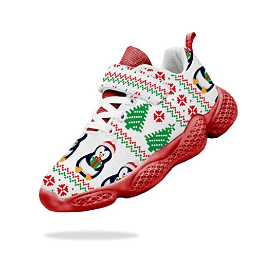 Christmas Kids Boys Fashion Sneaker Athletic Running Shoe with One Strap