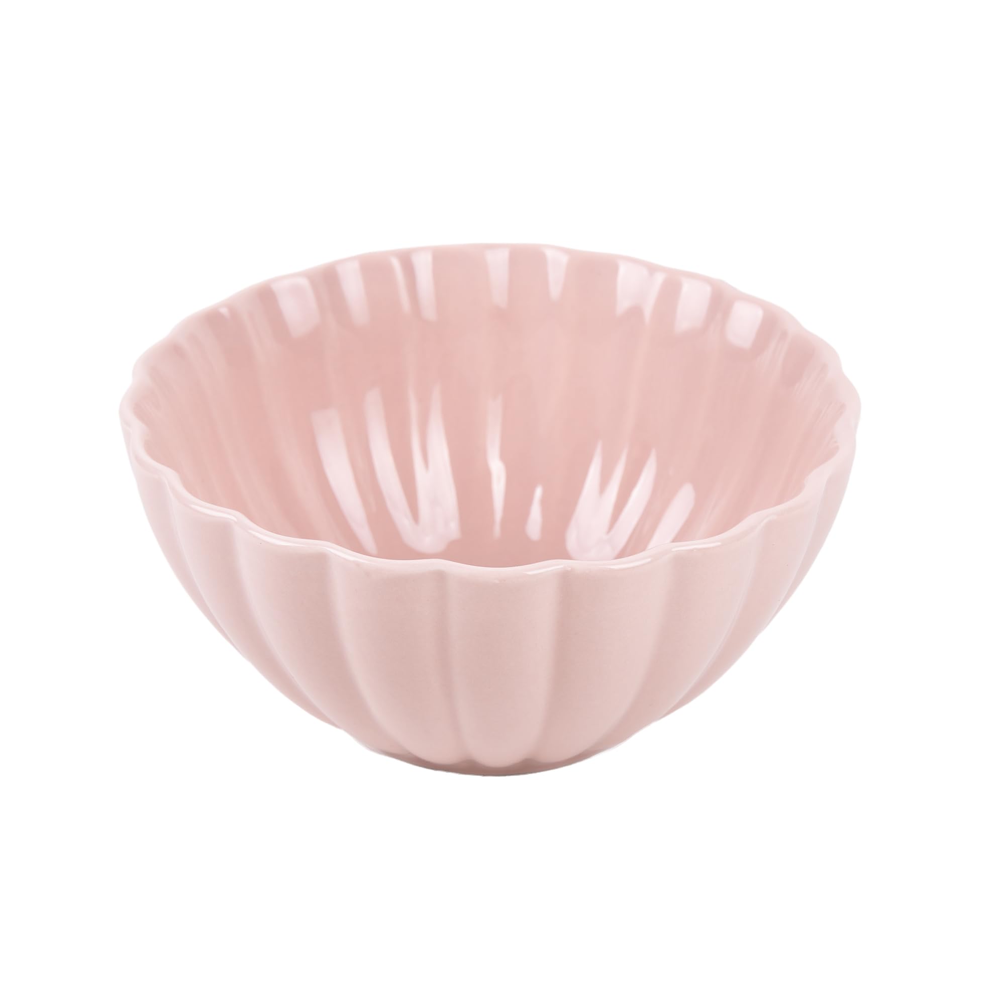 Cofan Naczynia z porcelany emaliowanej w kolorze nude różowym, 16-częściowy, tłoczony, nadaje się do zmywarki, kuchenki mikrofalowej i piekarnika