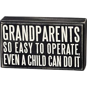 Primitivesbykathy19141classicblackandwhiteboxsign6x35inchesgrandparents Urban Country Home Decor Primitives by kathy 19141 classic black and white box sign 6 x 35 inches grandparents urban country home decor