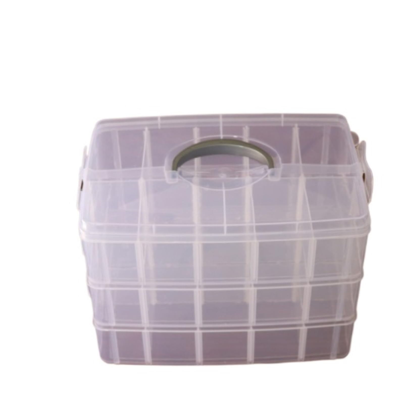 Organizzatore Smalti Scatola Portaoggetti Impilabile for Cosmetici, Smalto Regolabile Porta Smalti per Unghie(Transparent)