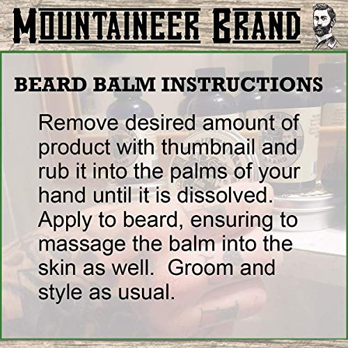 Mountaineer Brand Heavy Duty Beard Balm For Men | 100% Natural With No Parabens Or Dyes | Leave In Styling And Conditioning Balm | Shape, Smooth, Grooming Beard Kit | Original Scent 2Oz #TOP3
