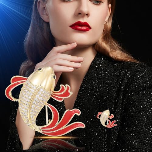 Image of Animal Brooch for Women Girls 18k Gold Plated Animal Brooch Pin Rhinestone Animal Brooch Lapel Pin Jewelry Thanksgiving Day Birthday Wedding Gifts for Mom Wife