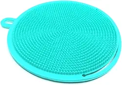 Esponja De Borracha para Limpar Air Fryer E Formas Anti Risco - Cor: Verde água