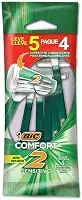 BIC Aparelho De Barbear Comfort 2 Pele Sensível C/ Fita Lubrificante 884626 Embalagem Leve 5 Pague 4