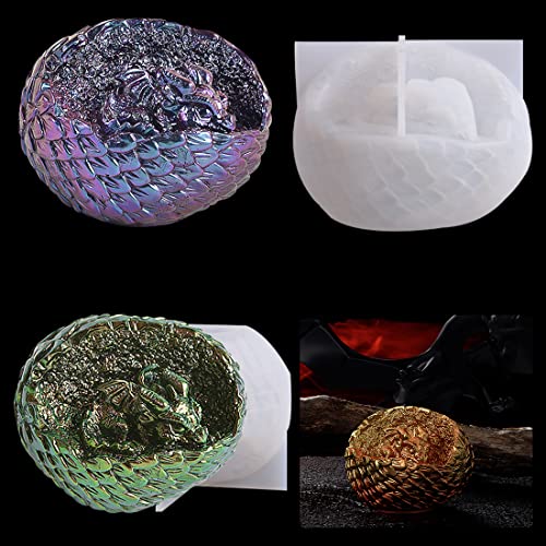 Voyyphixa 3D Dragon Egg Resin Silicone Mold Dragon Asleep Animal Silicone Molds For Epoxy Resin Casting Craft For Polymer Clay, Candle, Soap, Home Decor, Gift #TOP5