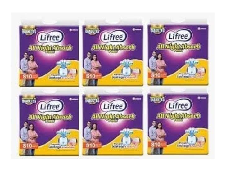 Lifre S10 Adult Diapers S size set of 6 Lifre ALL NIGHT ABSORB Pants Adult Diaper Pants Unisex, Small, 60 Pieces, Waist size - 24-33 Inches, 60-85 cm (Pack of 4) up to 8 HOURS ABSORBENT-image-29
