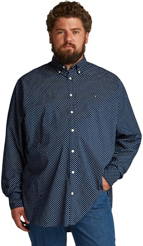 Tommy Hilfiger Herren Hemd Poplin Polka Dot aus Baumwolle, Blau...