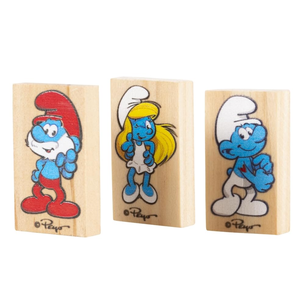 Smurfs duvoplus, Smurfs Wooden Chewing Dominoes, Quality Wood and Natural Colouring, Fun Occupation, Promotes Natural Rodent Instinct, for Small Rodents