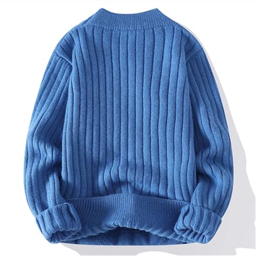 Men's Pullovers Knitted Sweater Autumn and Winter Round Neck Vintage Loose Sweaters3