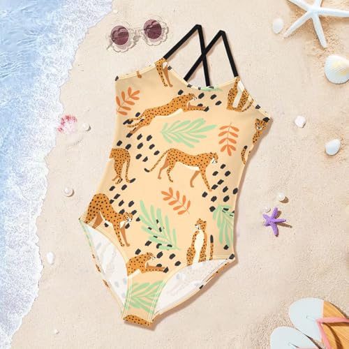 Image of Ollabaky Girls One Piece Swimsuit Bathing Suit Beachwear