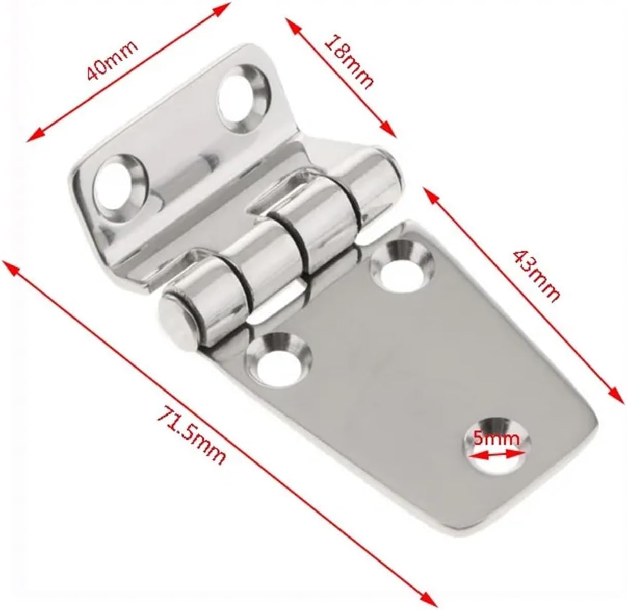 Boat Stainless Steel 71mm Cabinet Door Hatch Folding Hinge Home Marine Door Window Locker Closet Hardware