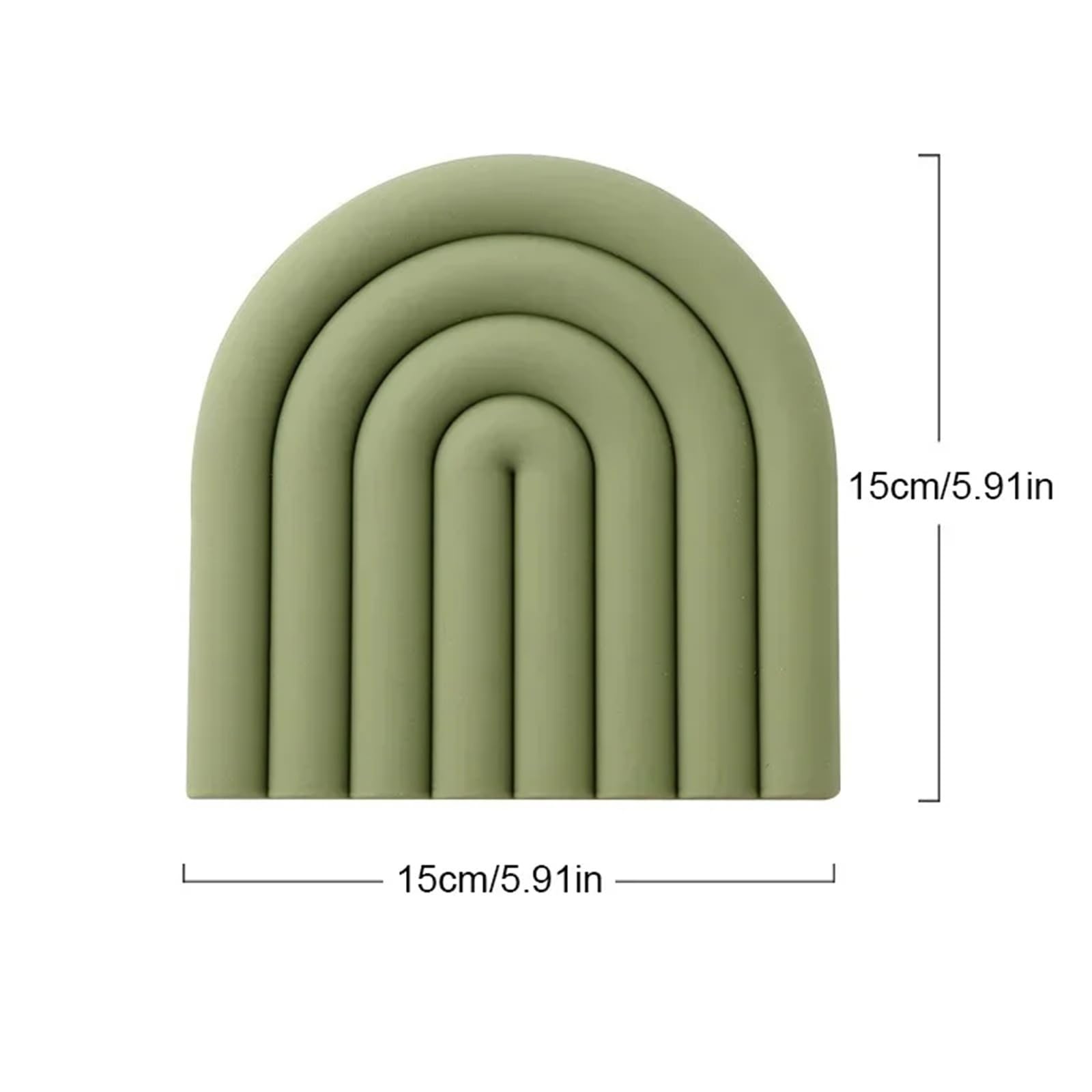 silikonowa podkładka pod gorące naczynia, Podstawka silikonowa na garnek wielokolorowy 15x15cm(Green)