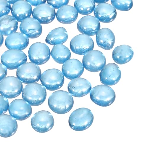 Perles de verre plates de qualite MECCANIXITY bleu marine 500g - 2