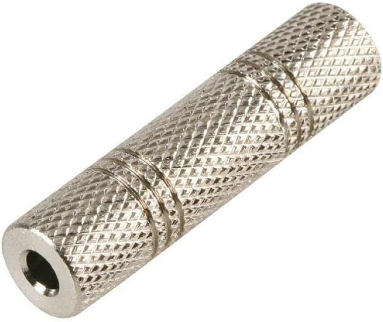 KIPZO® Silver 3.5mm Female to Female Stereo Audio Headphone Jack Car Connector Extender Coupler