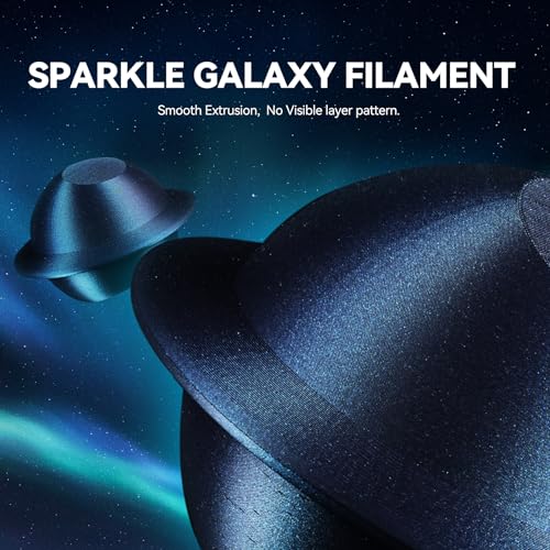 Image of SUNLU Galaxy PLA 3D Printer Filament, Sparkling and Dazzling PLA Filament 1.75mm, Neatly Wound 3D Filament, Colorful Black, Dimensional Accuracy + /-0.02mm, 1KG Spool.(PLA Galaxy Star Brown)