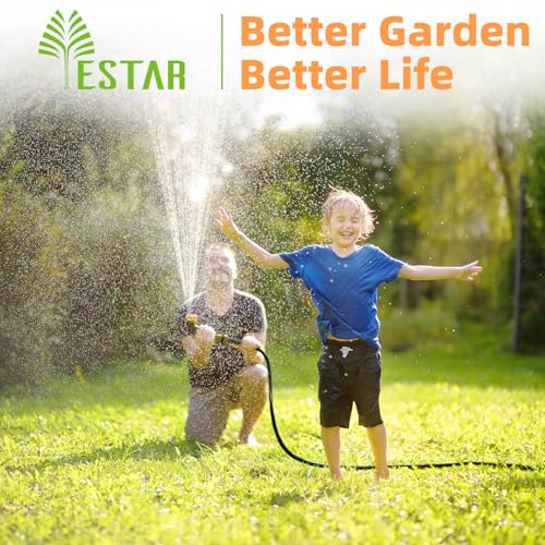 Image of Retractable Garden Hose Reel 5 /8 in x100 ft, Heavy Duty Wall Mounted Hose Reel with 10- Function Sprayer Nozzle, Any Length Lock /Automatic Slow Return System,180 Swivel Bracket