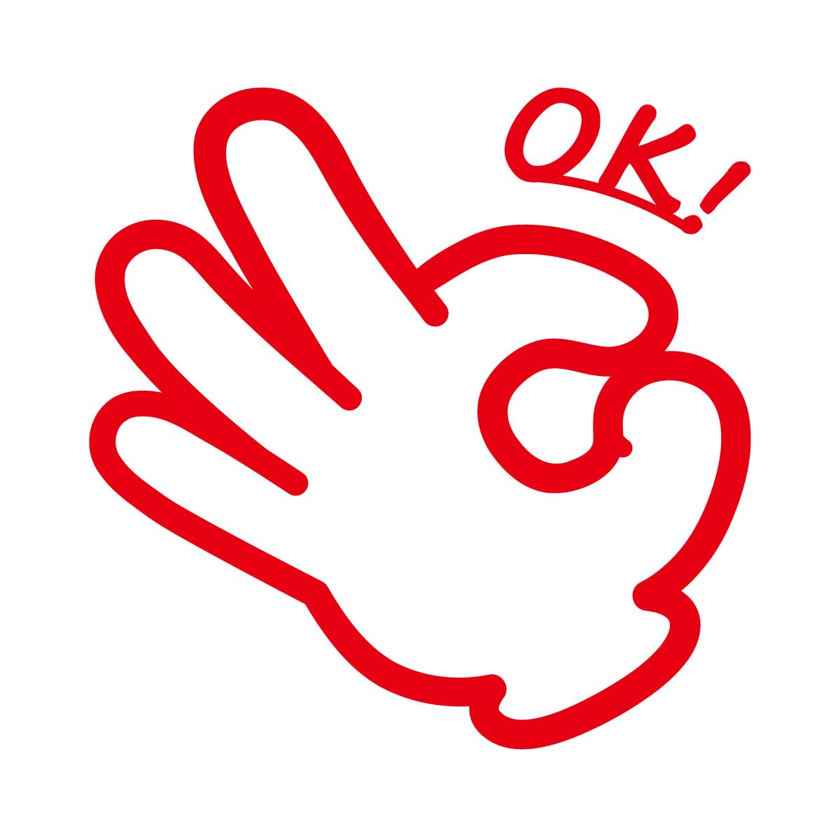 Amazon.co.jp: OK オーケー ハンドサイン 指マーク シール ステッカー 