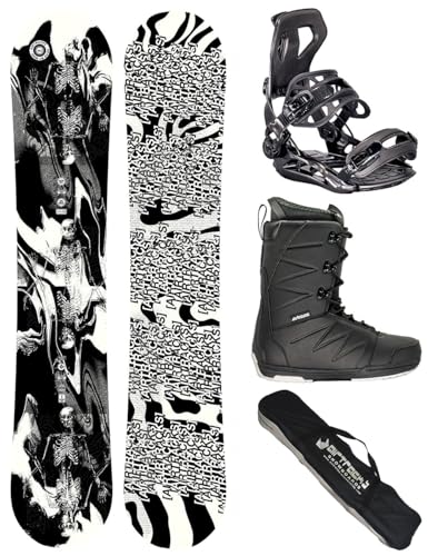 Airtracks Snowboard-Set Herren Snowboard Wide Read My Mind Freestyle Freeride 152 - Snowboard Bindung Master - Softboots Star 43 - SB Bag