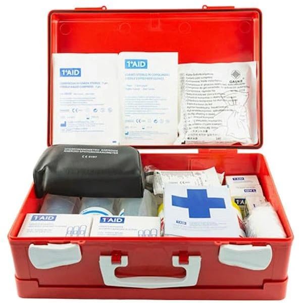 INCA Kit di Primo Soccorso Professionale, Valigetta Rossa | Gruppi di Lavoro AB, Più di 3 Lavoratori