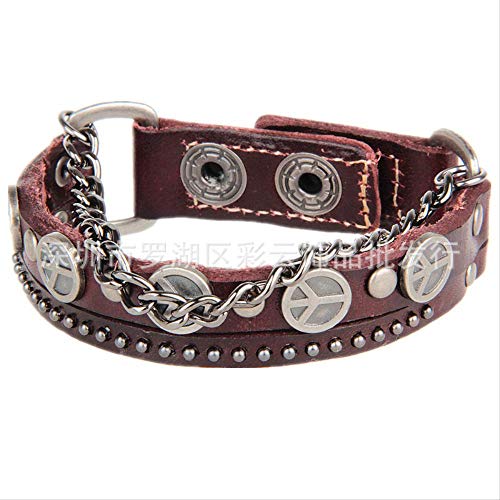 Preisvergleich Produktbild SGRMYS Europäische und amerikanische Punk breite Lederarmband gewebte Kante Auto Linie Lederarmband kreative Neue Persönlichkeit Armband Armband