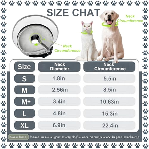 Image of Inflatable Dog Cone Collar for Large Medium Small Dogs to Stop Licking, Soft Dog Cone Alternative Donut Collar After Surgery (Gray, XL)
