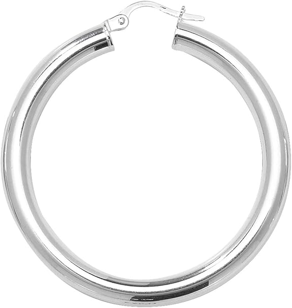 silver 40mm hoop earrings