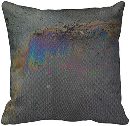 Snake Oil Slick Skin By Ilya Konyukhov Throw Pillow 20 X 20 Two Sides Bedding Home Decoration Square Throw Pillow Case Decorative Cushion Cover Pillowcase