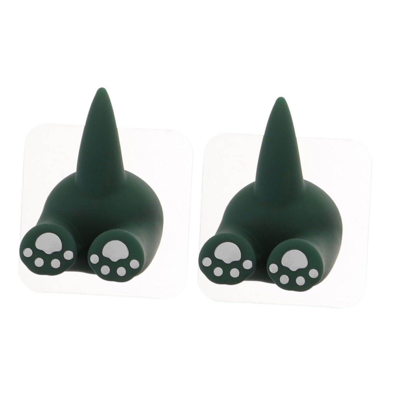 FONDOTIN 2pcs Animal Tail Wall Hooks Adhesive Cartoon Hooks for Bathroom Kitchen Living Room Vinyl Material Playful Design for Towel Key Organization Rustic Farmhouse Style