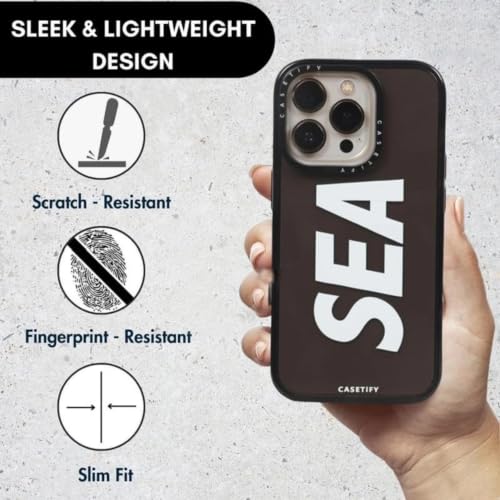 Image of for iPhone 13 Pro Max SEA Case Transparent, Grip Case Silicon Slim Fit Shock-Absorbing TPU Bumper & Anti-Yellowing Clear Protective Back Cover for iPhone 13 Pro Max (Black, 01)