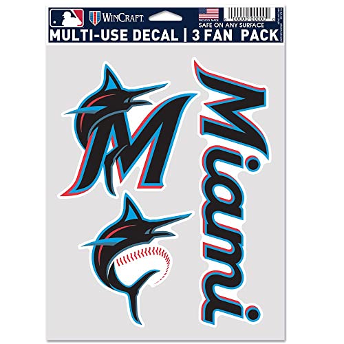 Stickers Miami Marlins MLB Wincraft pour customiser facilement vos supports lisses