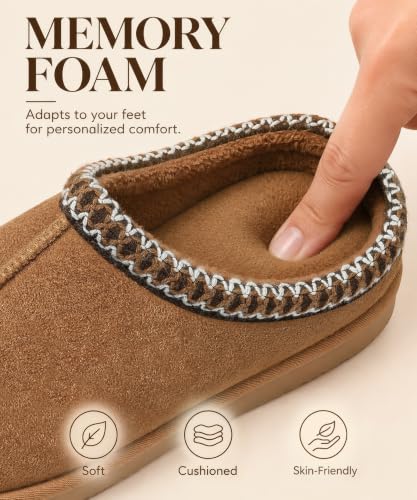 Litfun Cozy Memory Foam Slippers for Women Faux Suede Clog House Shoes - image 5