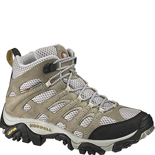Merrell Women's Moab Ventilator Mid Hiking Boot, Taupe, 9 W US
