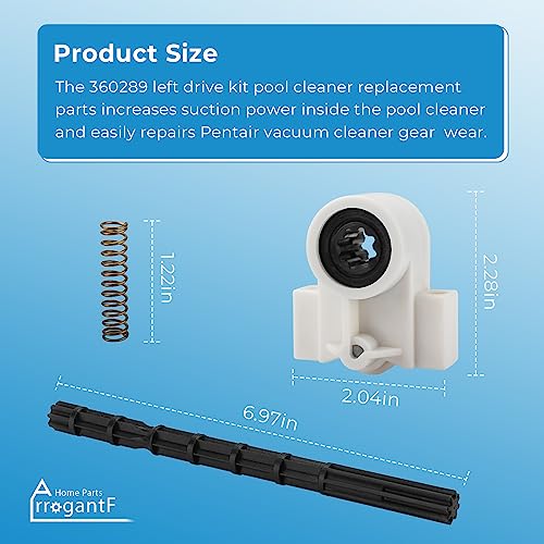 ArrogantF Pool Cleaner Replacement Parts for Pentair 360289 Left Drive Kit Bearings, Replacement for Pentair Kreepy Krauly Rebel Warrior Pool Automatic Suction Cleaners/Vacuum Drive Axle