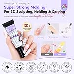 SAVILAND 3D Gel Nail Art Kit: 15g Clear No Wipe 3D Sculpting Gel for Nail Art Molding with Gold Silver Chrome Powder Set for DIY Nail Decorations, Charms, Home and Salon Manicure - Image 2