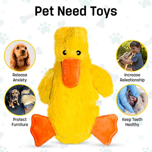 FGA-MARKETPLACE-Duck-and-Frog-Flat-NO-Stuffing-NO-Squeak-Plush-Dog-Toy-Funny-Style-Will-Entertain-Your-Dog-for-Hours-Recommended-for-Small-and-Medium-Dog-21-INCH-Long