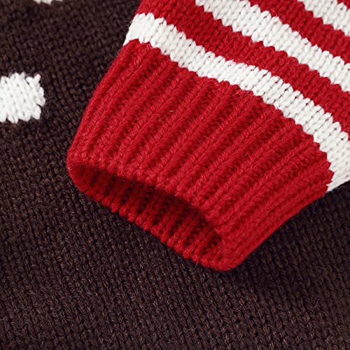 Borlai Baby Boy Meisje Kerst Romper Kleding Peuter Elk Gebreide Trui Hooded Front Button Jumpsuit Bodysuit voor 0-18M - Afbeelding 5