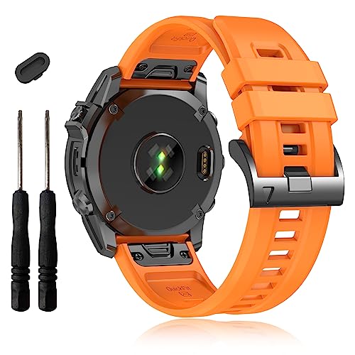 EZMVZKU 26mm Watch Straps Compatible with Garmin Fenix 8 AMOLED 51mm/7X Pro/7X/6X Pro/6X/5X Plus/5X