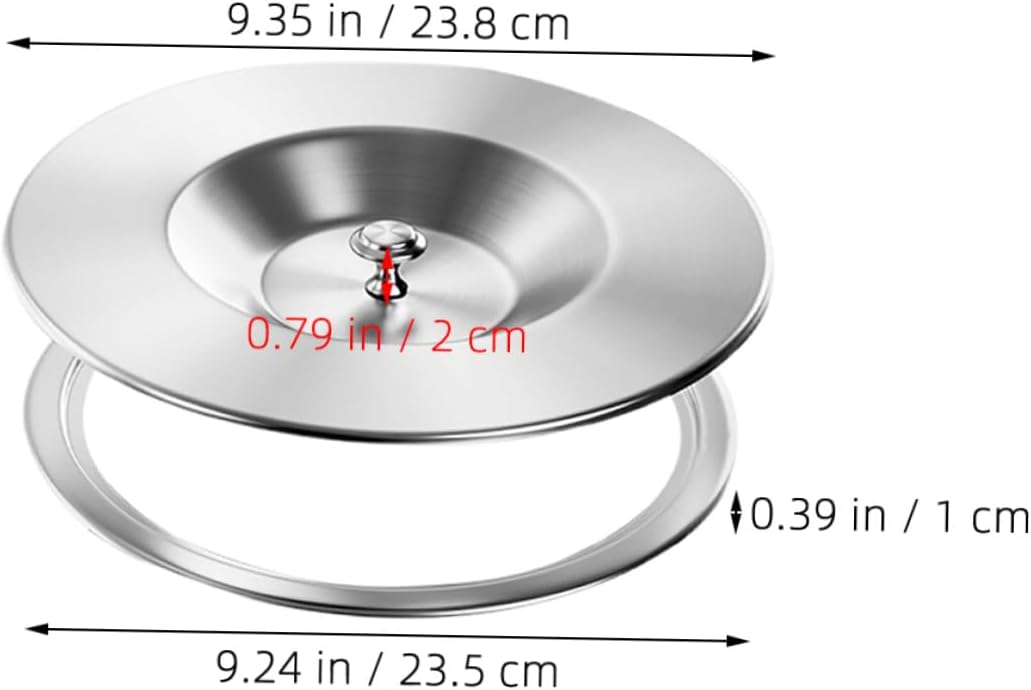 Angoily Recessed Trash Can Lid with Handle and Countertop Trash Grommet 304 Stainless Steel Garbage Can Cover Kitchen Waste Container Replacement Part