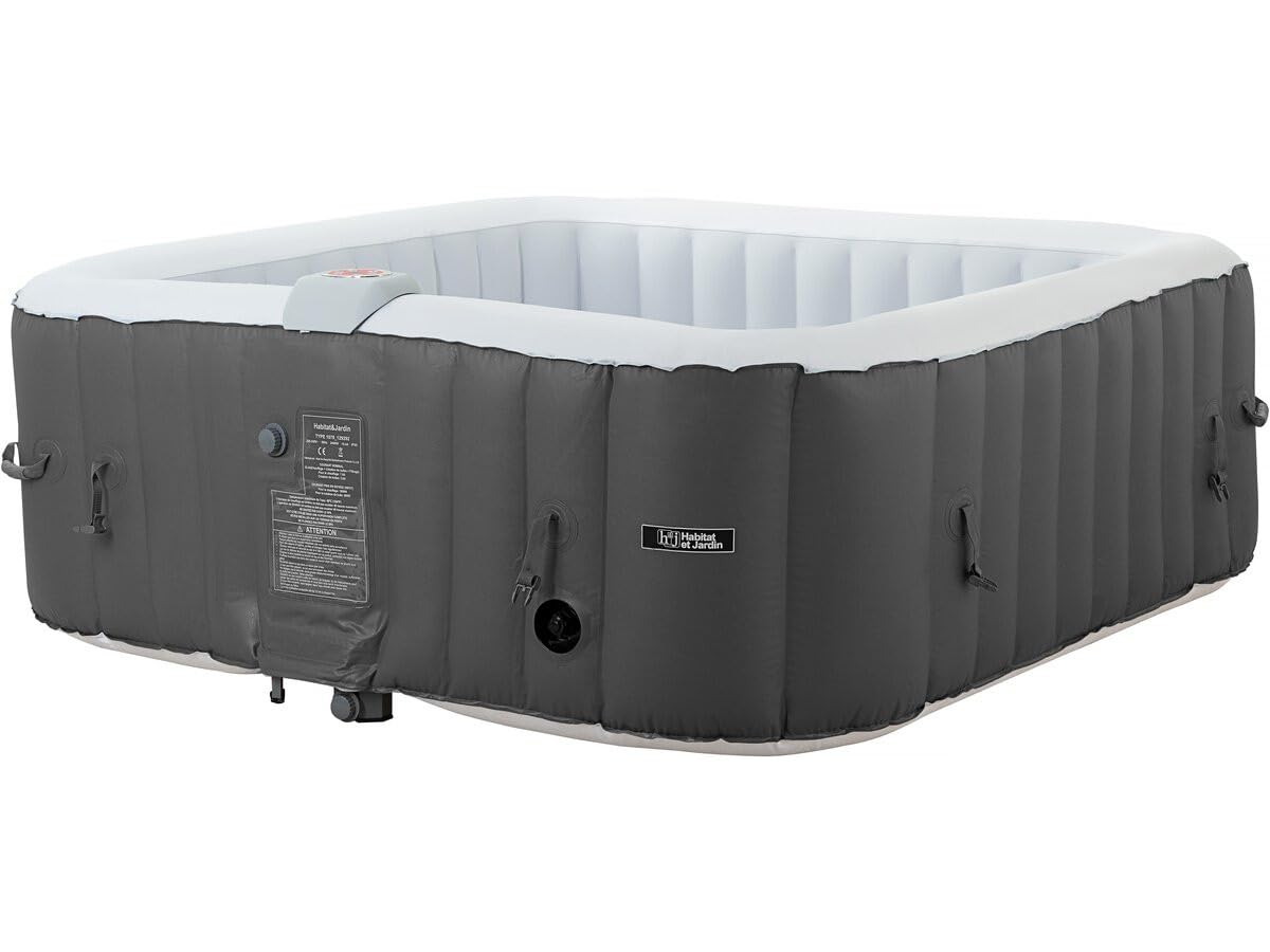 Spa Gonflable Riviera en PVC - 6 Places - Gris/Blanc