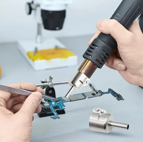 HeißLuftpistolen Düsen Set, Edelstahl Runde Heißluftpistole Düsen, 8 Stück/Set Heißluftpistolen Düsen Kits für Heißluft Lötstation Reparaturwerkzeuge(3/4/5/6/7/8/10/12mm)